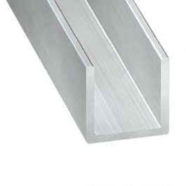 Plat aluminium anodisé incolore 15 x 2 mm, 1 m